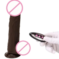 Jouet intime féminin électrique télescopique chauffant en silicone liquide réaliste, étanche et sûr pour le corps – Meilleure vente