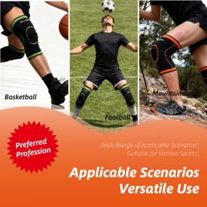 2025 Vente Chaude <span class=keywords><strong>Meilleur</strong></span> Sport Compression Doux Protection Fitness Running Basketball Respirant Genouillères - Product Image 6