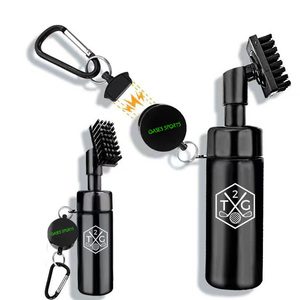 Custom Logo Magnetic Keychain Spray <b>Bottle</b> Golf <b>Brush</b> Cleaner Tool Golf Club <b>Cleaning</b> <b>Brush</b> - Product Image 1