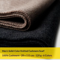 Écharpe longue en cachemire tricotée, couleur unie, 155 cm, accessoire chaud et décontracté pour homme, idéal pour l'hiver