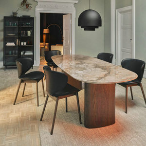 Mesa de Comedor Santiago de Diseño Personalizado de Fábrica para Interiores de Casas de Lujo, para Comedor Moderno, Sala de Estar y Restaurantes - Product Image 4