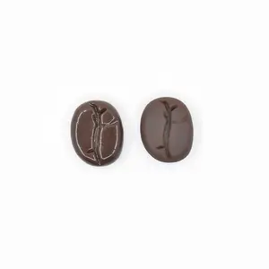 Kahve çekirdeği çikolatalı drajeler Flatback reçine Charms balçık için mobil durumda anahtarlık DIY zanaat dekorasyon
