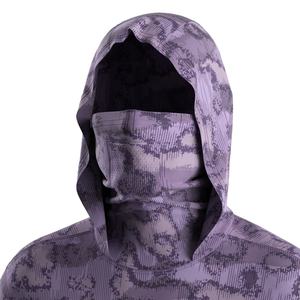 เสื้อตกปลาสีม่วงมีฮู้ดสำหรับนักตกปลา พร้อมคุณสมบัติป้องกันรังสียูวี ผ้าแห้งเร็ว และโครงสร้างน้ำหนักเบา ระบายอากาศได้ดี - Product Image 5