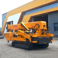 Mini-grue araignée de 8 tonnes, machine de levage hydraulique sur chenilles, diesel/électrique, hauteur de levage de 15 m, haute efficacité, télescopique portable
