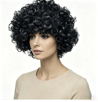 Perruque synthétique courte bouclée et moelleuse pour femmes, postiche naturel doux et confortable pour le quotidien et le cosplay