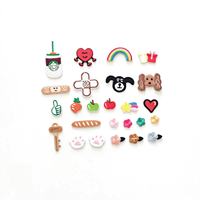 Patchs brodés thermocollants miniatures mignons et variés, motifs Cœur arc-en-ciel, Fruits, Chien, pour vêtements, sacs à dos et loisirs créatifs DIY