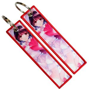 Manufacturer Personalized Sublimation Jet Tag logo Kawaii <b>Keychains</b> Cartoon Fabric Cute <b>Anime</b> Keychain - Product Image 3