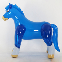 Écologique Transparent Bleu PVC Jumbo Gonflable Cheval Partie Prop-Animal de Ferme Jouet pour Enfants Événements et Décorations