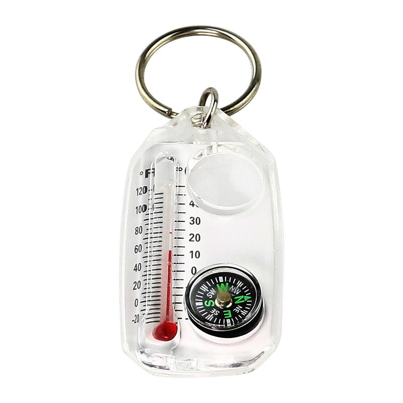 thumbnail image 2 of Mini Portable Mountaineering Compass - Keychain With Carabiner 2 of 11