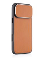 Étui de téléphone en cuir avec support métallique haut de gamme, personnalisé en usine, anti-chute, pour iPhone 17 16 Pro Max – Nouveauté très prisée