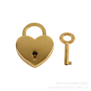 Hot Selling Small Metal <strong>Heart</strong> <strong>Shaped</strong> Padlock Mini <strong>Lock</strong> with Key for Jewelry Box Storage Box Diary Book