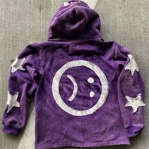 Logo personnalisé en gros unisexe poids lourd en détresse broderie coupe et coudre fermeture éclair Vintage Patch hommes acide lavage sweat à capuche zippé - Product Image 3