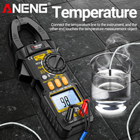 Multimètre à pince numérique ANENG PN108 600A pour courant AC/DC, tension 600V, testeur NCV, température et capacité, instrument de réparation électrique