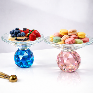 Lussuosa Ciotola per Frutta in Cristallo con Piedistallo, Supporto Decorativo in Cristallo per Dolci e Torte, Centrotavola per Matrimoni, Decorazione per la Casa, Vendita all'Ingrosso - Product Image 1