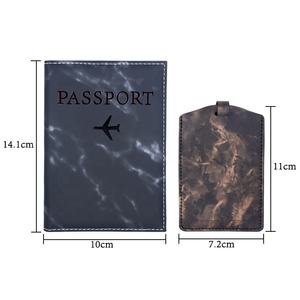 Ensemble de couvertures de passeport <span class=keywords><strong>et</strong></span> d'étiquettes de bagages à motif marbré avec boîte cadeau, invitations de mariage, passeport pour cadeaux d'entreprise <span class=keywords><strong>et</strong></span> voyages d'affaires - Product Image 4