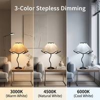 Lampe de table LED Boyid de style nordique moderne, abat-jour en tissu en forme de pétale, veilleuse à intensité variable pour hôtel, chambre à coucher, salon, chevet