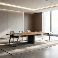 Table de conférence de bureau commerciale, durable, en bois, pour salle de réunion d'entreprise, espace de réunion multi-personnes