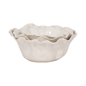 Set di ciotole decorative a forma di petalo in ceramica bianca, ciotole da portata per centrotavola da caffè, decorazioni per la cucina, moderne ed eleganti - Product Image 3