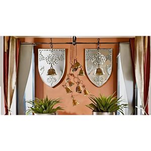 Positive Energy Home Decor Hanging Brass <b>Bell</b> Wind Chimes 6 Embossed <b>Bells</b> for Balcony Garden Long Brass <b>Bells</b> for Loved Ones' - Product Image 4