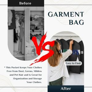 Brand New Non-woven Fabric Dust <b>Cover</b> with Transparent <b>Window</b> Foldable Suit <b>Cover</b> Custom Dust Bags Luxury Garment Bag with logo - Product Image 6