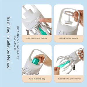 Ramasse-crottes écologique en plastique en forme de pieuvre pour animaux de compagnie, avec sacs à déjections – Design simple et durable, portable, inodore, pour ramasser les excréments de chien - Product Image 3