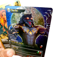 Protège-cartes de jeu de société holographiques personnalisés de haute qualité avec impression exquise, thème dessin animé et anime, prix d'usine, jeux de société en métal