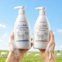 KORMESIC 500ml Lait de Chèvre Éclaircissant en Gros Gel Douche & Lait Corporel Naturel Revitalisant Parfumé