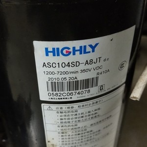 คอมเพรสเซอร์ทำความเย็นประสิทธิภาพสูง Asc104sdna6jhg Dc150v R410a สำหรับเครื่องปรับอากาศ - Product Image 2