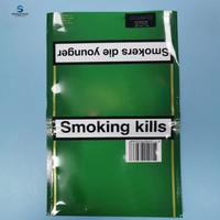 Sachet d'emballage en plastique refermable en gros pour tabac à rouler avec fermeture éclair et autocollant