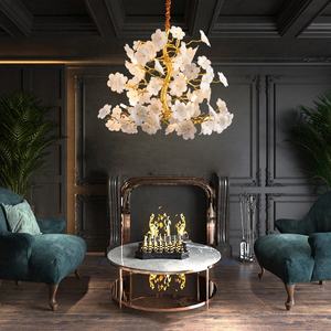 All'ingrosso all'estero magazzino <span class=keywords><strong>luce</strong></span> nuovo ramo d'ottone petalo grande lampadario per Villa Lobby Hotel lampada - Product Image 4
