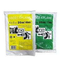 Bâche de protection souple en plastique légère pour peinture, anti-poussière, pour pulvérisation de meubles et travaux de peinture DIY