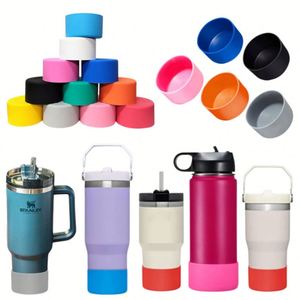 Non-slip Silicone Cup Sleeve 7.5cm/9cm Universal Heat Resistant Insulating Protective Cover for Water Bottle Tumbler - Product Image 1