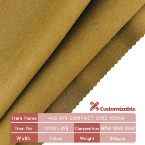 Shaoxing <span class=keywords><strong>esse</strong></span> 60% rayon 35% nylon 5% spandex tinto ponti <span class=keywords><strong>roma</strong></span> compatto siro lavorato a maglia tessuto per i pantaloni - Product Image 2