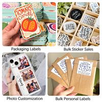 Feuille d'autocollants personnalisés A4 A5 A6 prédécoupés en vinyle auto-adhésif imperméable, avec logo imprimé de dessins animés, pour enfants
