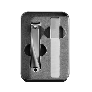 Coupe-ongles universel à deux lames, ouverture large, durable, classique, lime à ongles brillante, logo personnalisable, acier inoxydable - Product Image 1