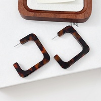 Nouvelles boucles d'oreilles pendantes en acétate motif écaille de tortue, style classique, bijoux de mode, accessoires unisexes pour anniversaire