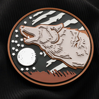 Logo personnalisé de haute qualité Tactique Silicone Caoutchouc 3D 2D PVC Union Patches Crochet et Boucle PVC Patch