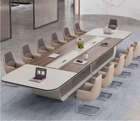 2024 Table de conférence de bureau haut de gamme de luxe Table longue Bureau de salle de réunion commercial moderne