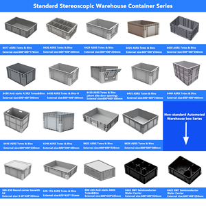 ASRS &amp; ACR Robot-Ready 600x400x200mm Logistics <strong>Bin</strong> - High Precision Reinforced Base Stacker Crate for Automated Warehouse - Product Image 5
