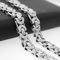 Collier à maillons plats en acier inoxydable 316L, résistant au ternissement, chaîne robuste avec 5 options de placage