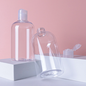 Spot Transparent Luxe <span class=keywords><strong>Minimaliste</strong></span> Cosmétiques Rond Shampooing Corps Lait Presse Flip En Plastique Pompe Tête Bouteilles - Product Image 5