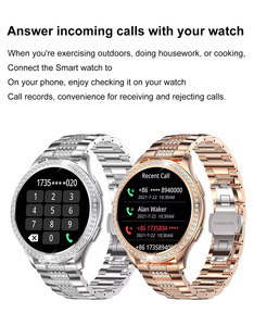 Montre connectée intelligente pour femme AK53 Diamond Lady Fitness, montre de luxe pour femme, santé <span class=keywords><strong>physiologique</strong></span> féminine, appel Bluetooth BT - Product Image 4