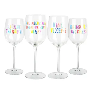 Hot-selling decoration gifts transparent crystal 450ml red wine glass cup