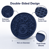 Gamelle anti-glouton ODM avec ventouse pour chiens et chats, tapis de léchage en silicone de qualité alimentaire avec texture empreinte de patte d'os