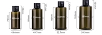 Flacons cosmétiques en plastique PET vert de 100 ml, 150 ml, 200 ml, 280 ml avec couvercle noir à clapet et pulvérisateur pour shampooing et perruques