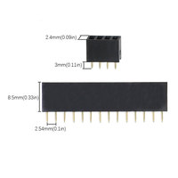 Enchufe de cabecera hembra de una sola fila de 2,54mm Conector de enchufe PCB 1*15P Cabezal hembra