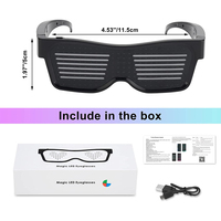 Lunettes intelligentes amusantes pour fête avec écran LED clignotant, contrôle par application, lunettes lumineuses pour rave avec animation de texte graffiti DIY, rythme