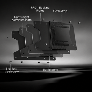 Minimalist <b>Wallet</b> with Money Strap <b>RFID</b> <b>Blocking</b> Aluminum Front Pocket Card <b>Wallet</b> - Product Image 4
