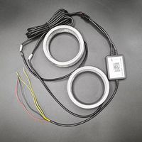 Anneaux lumineux LED RGB 3.0'' 12V IDISON 5D-30O Bright, contrôlés par application, pour décorer les phares avant de voiture, SUV, 4x4