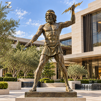Sculpture de Zeus en bronze grandeur nature, statue de mythologie antique, personnalisée pour hôtel, cour, complexe hôtelier, centre commercial, centre d'art